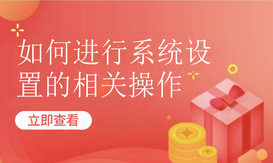如何进行系统设置的相关操作（零售专卖）